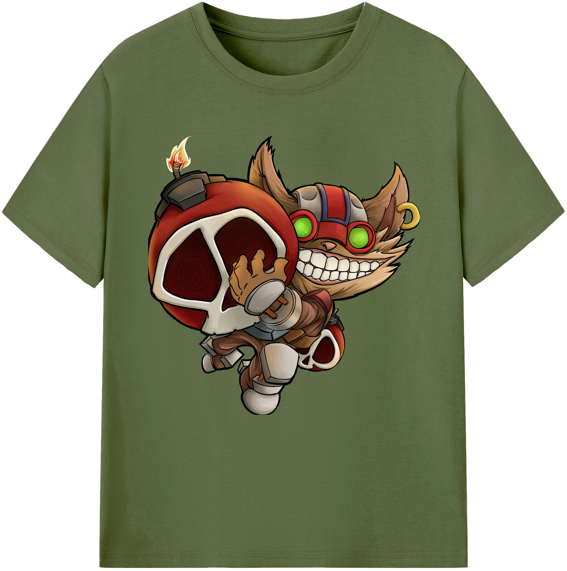 リーグ・オブ・レジェンド League of Legends LOL 綿100％半袖Tシャツ（フロントプリント）